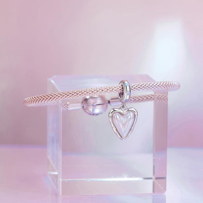 Aurora Heart Pendant Charm
