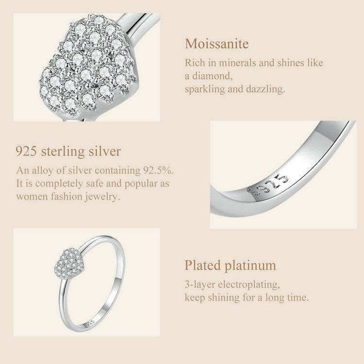 Heart-Shaped Moissanite Ring