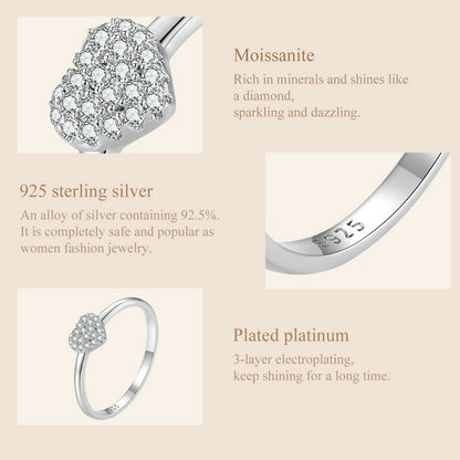 Heart-Shaped Moissanite Ring