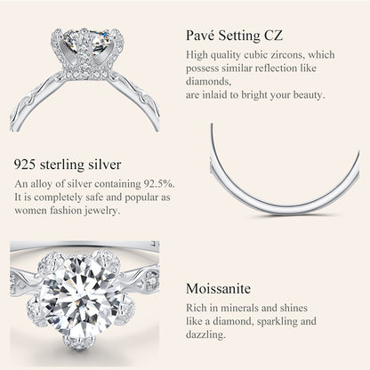 Crown Design Moissanite Ring