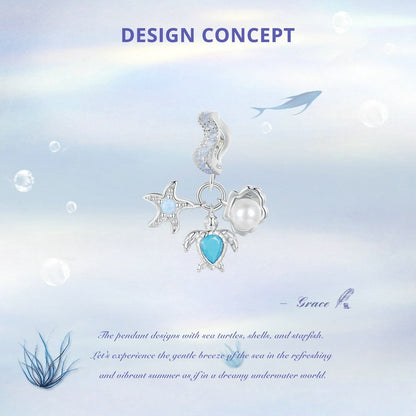 Blue Ocean Pendant Charm