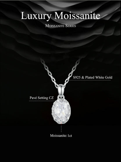 Brilliant 1ct Moissanite Necklace
