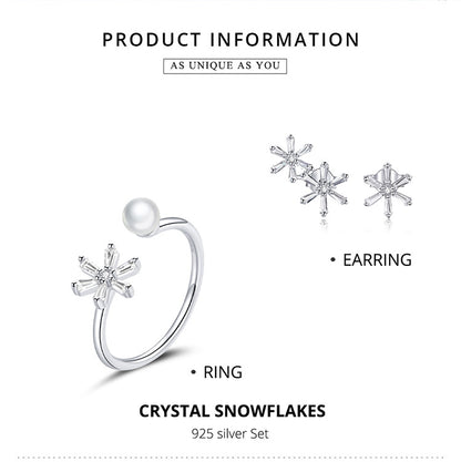 Elegant Snowflake Hoop Earrings
