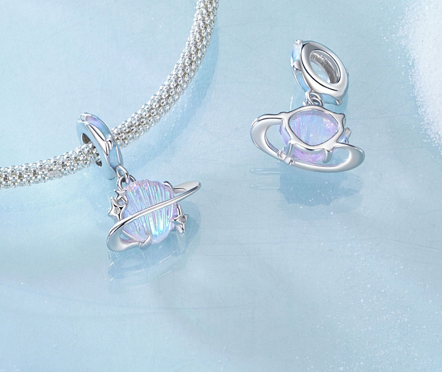 Planet Shell Pendant Charm