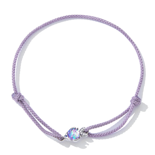 Playful Fish Purple Woven Bracelet