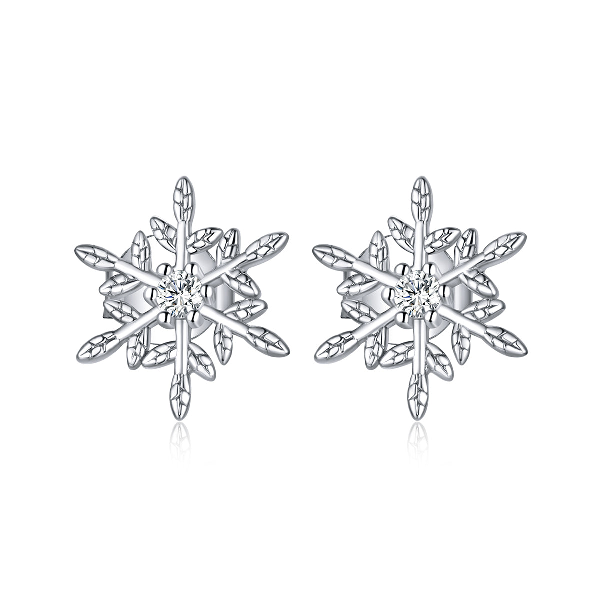 Romantic Snowflake Hoop Earrings