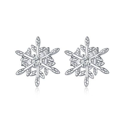 Romantic Snowflake Hoop Earrings