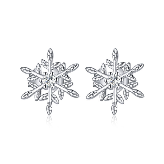 Romantic Snowflake Hoop Earrings