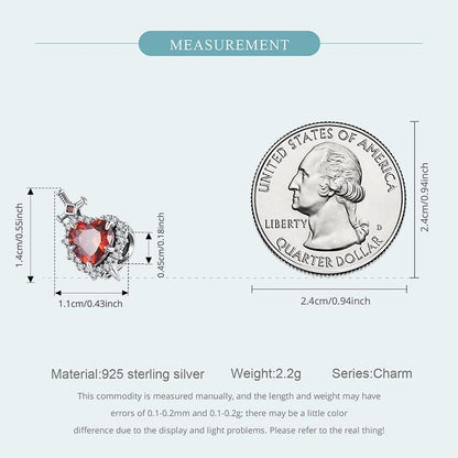 Heart Sword Charm
