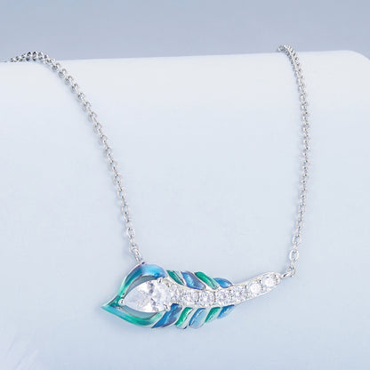 Feather Drop Necklace