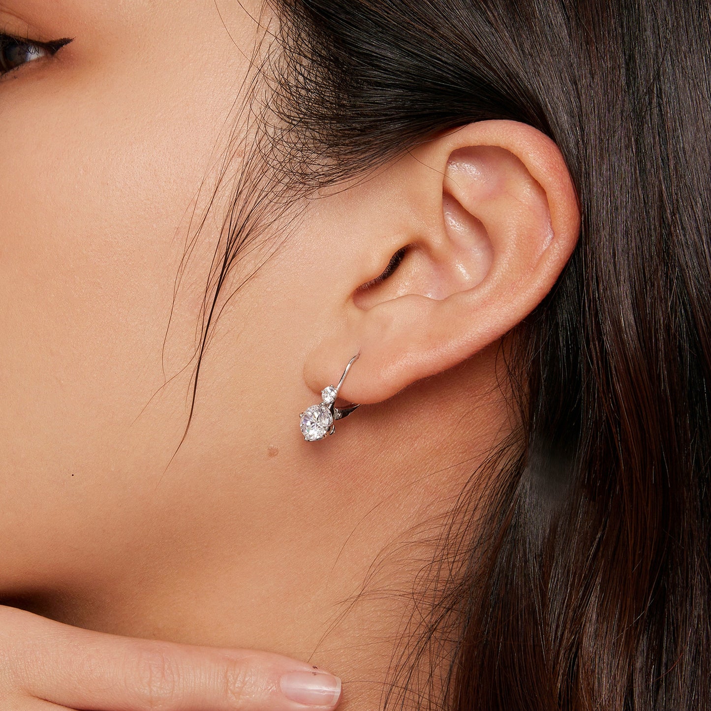 Moissanite Spring Ear Climbers