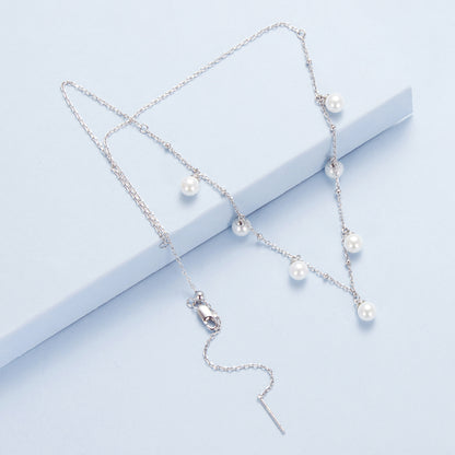 Simulated Pearl Strand Necklace