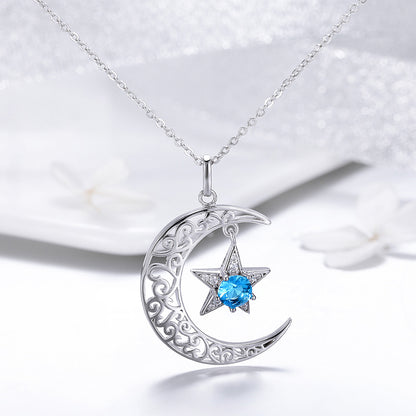 Glittering Cosmos Sterling Silver Necklace