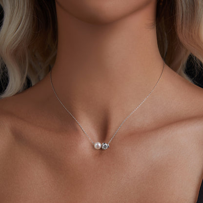 Rose Design Moissanite Necklace