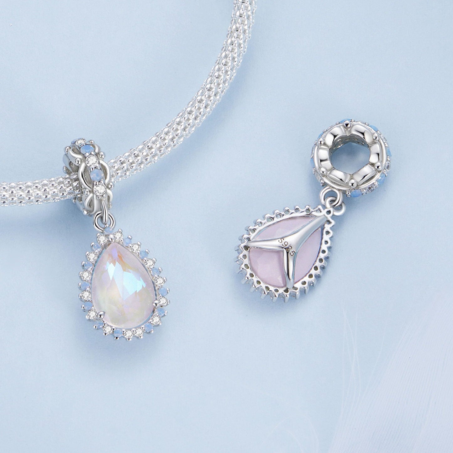 Mocha Teardrop Pendant Charm