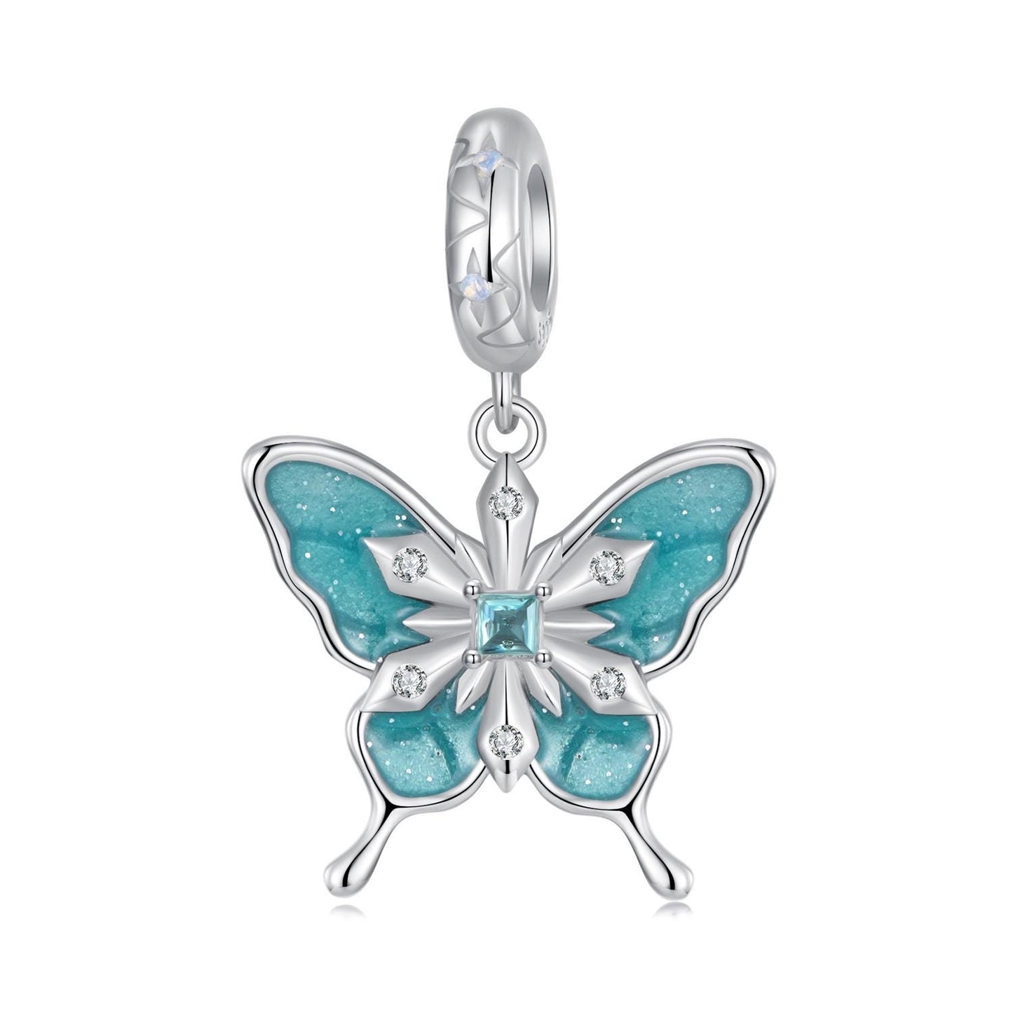 Snowflake Butterfly Pendant Charm