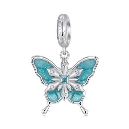 Snowflake Butterfly Pendant Charm