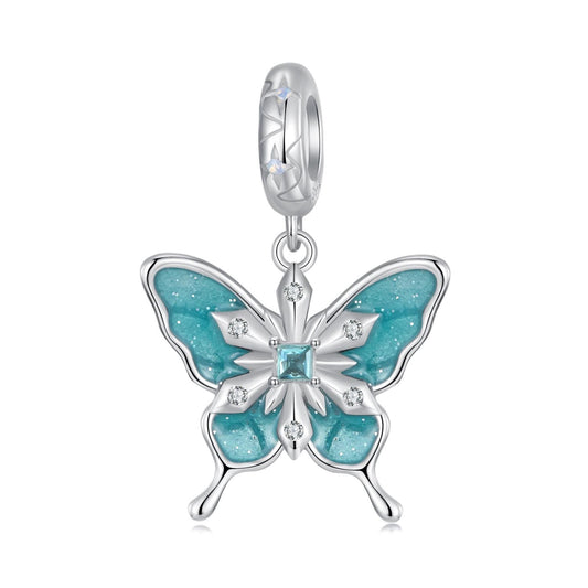 Snowflake Butterfly Pendant Charm