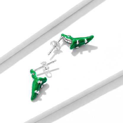 Playful Alligator Stud Earrings