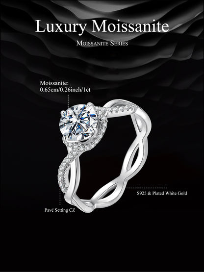 1CT Timeless Elegance Moissanite Ring