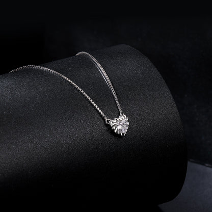 Delicate Heart Moissanite Collarbone Necklace