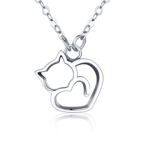 Cat Sterling Silver Necklace