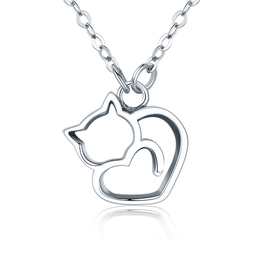 Cat Sterling Silver Necklace
