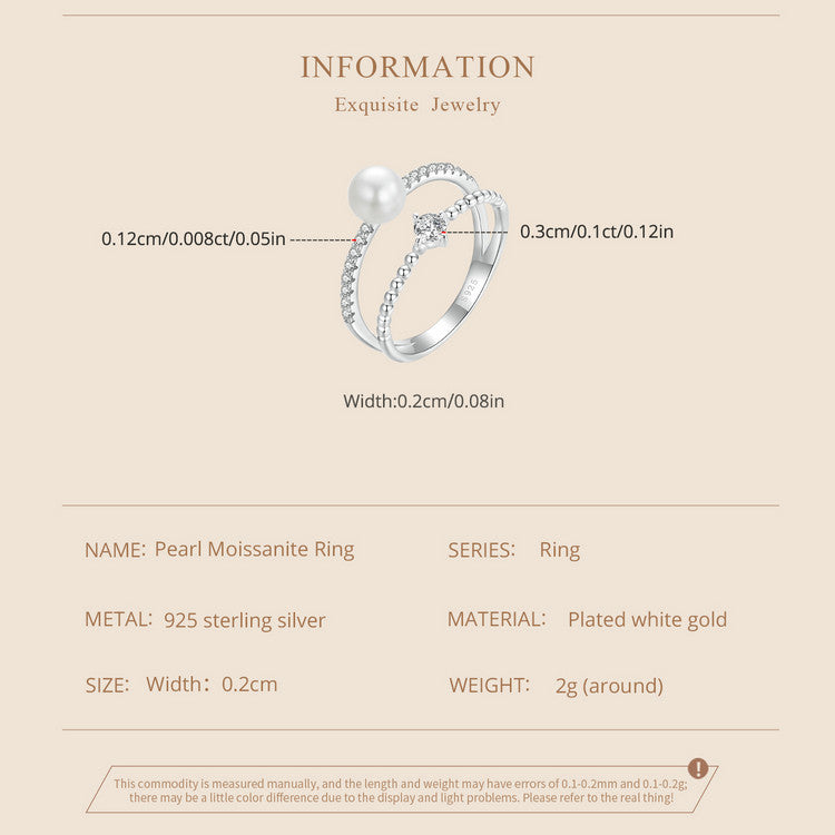 Pearl Moissanite Ring