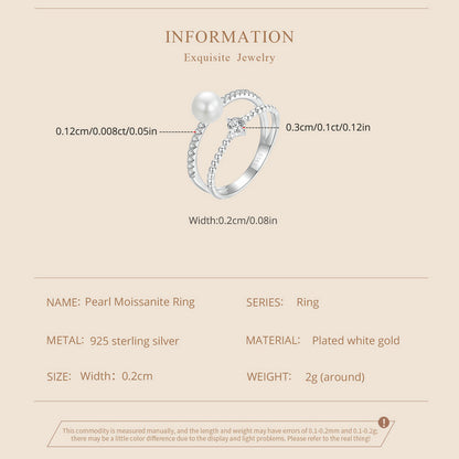 Pearl Moissanite Ring