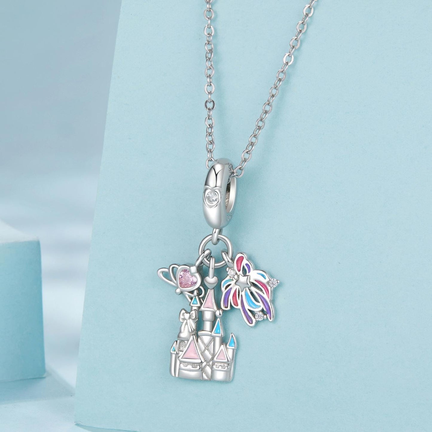 Fireworks Castle Pendant Charm
