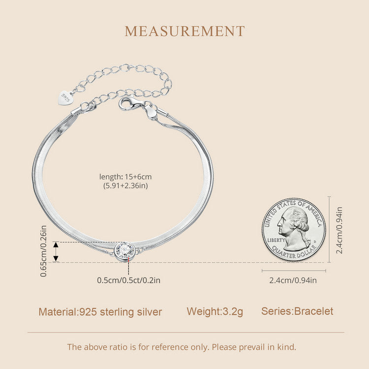 Double-Layer Sparkling Moissanite Bracelet