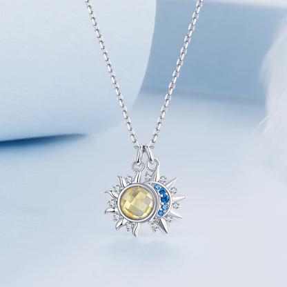 Sun and Moon Pendant Necklace