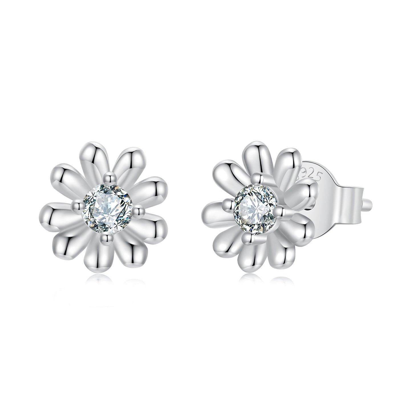 Daisy Moissanite Studs