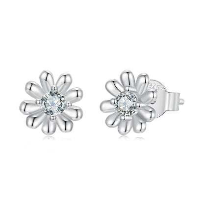Daisy Moissanite Studs