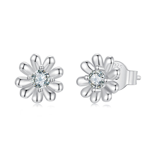 Daisy Moissanite Studs