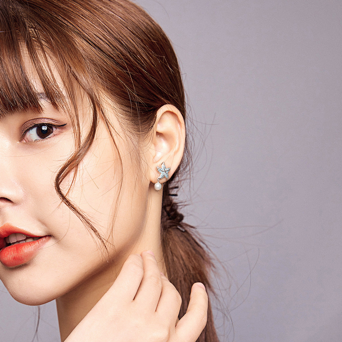 Treasure Starfish Hoop Earrings