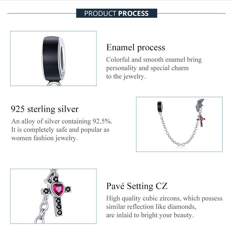 Dark Love Safety Chain Charm