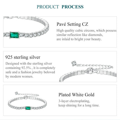 Elegant Emerald Tone Bracelet