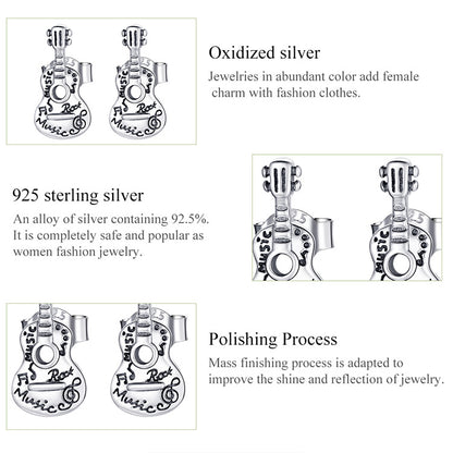 Vintage Guitar Earrings