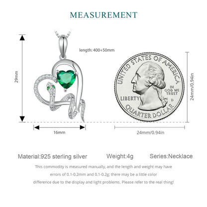 Elegant Serpent Heart Necklace