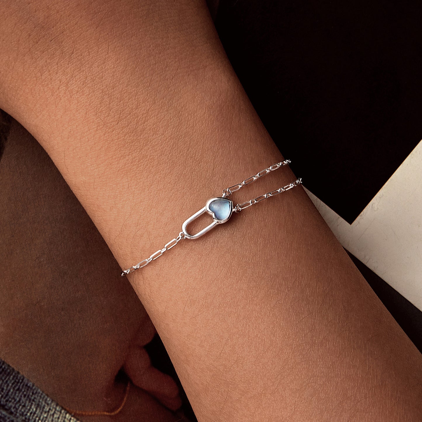 Natural Aqua Stone Bracelet