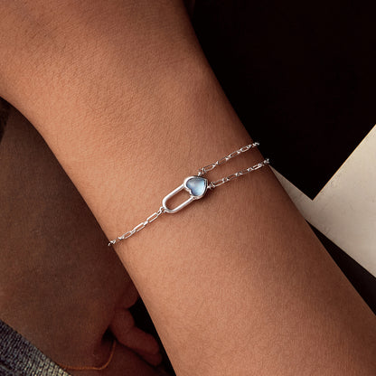 Natural Aqua Stone Bracelet