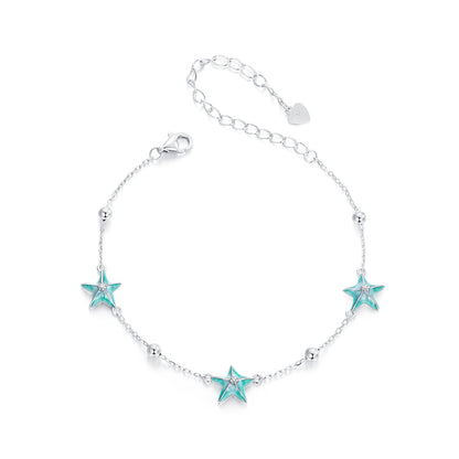 Teal Starfish Design Bracelet