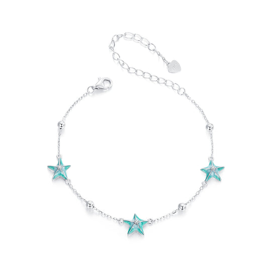 Teal Starfish Design Bracelet