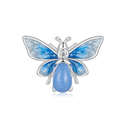 Luminous Radiant Blue Bee Charm