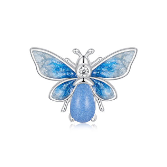 Luminous Radiant Blue Bee Charm