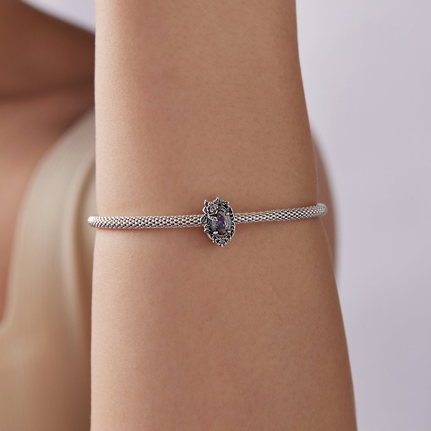 Midnight Rose Beads Charm