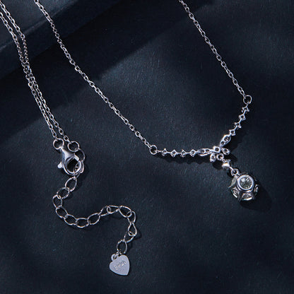Bow Design Moissanite Necklace