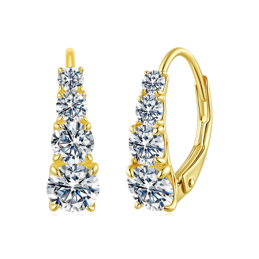 Moissanite Spring Ear Climbers