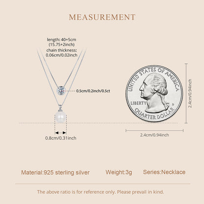 0.5 Carat Double-Layer Moissanite Necklace